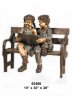 Скамейка дети с книгой 