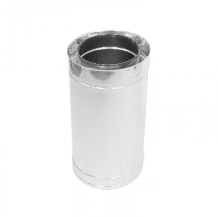Труба дымоходная нерж/оцинк Версия Люкс L-1 м D-400/460 толщ. 0,6 мм